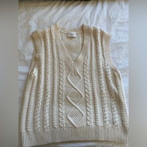 White sweater vest